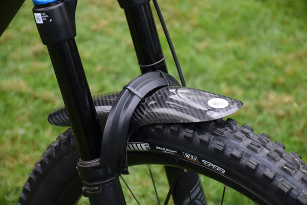 MTB front & rear mudguards kit (carbon fibre) SHORT VERSION