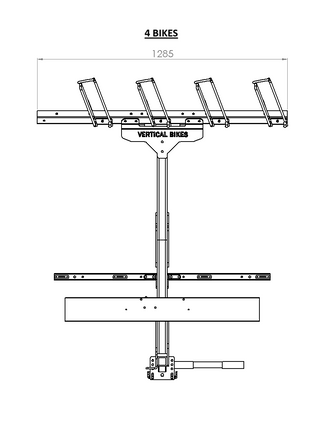 VERTIKALER FAHRRADSTÄNDER - 4 Fahrräder