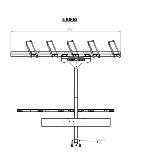 VERTIKALER FAHRRADSTÄNDER - 5 Fahrräder